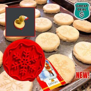 BIRKMANN German Snowflake Wooden Rubber Cookie Stamp Stamper. NWT! NEW!